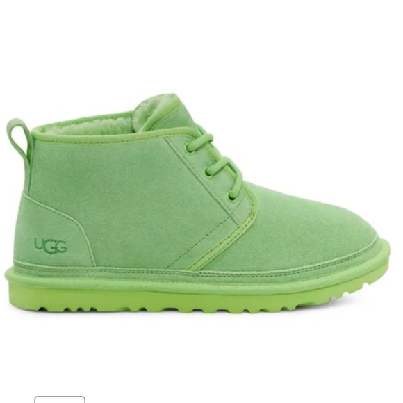 UGG Neumel Suede Sheep Wool Boot Parakeet Green S/N 3236 Mens 6 Womens 7 main image 4